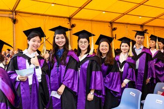 Joyful graduates celebrating their academic achievements 