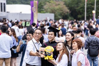 Joyful graduates celebrating their academic achievements 