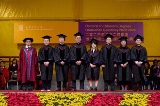 Graduates being blessed and congratulated by Faculty member