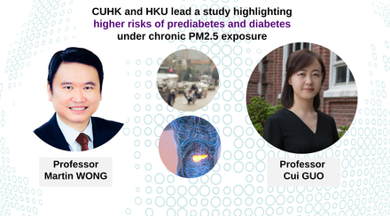 CUHK and HKU lead a study highlighting higher risks of prediabetes and diabetes under chronic PM2.5 exposure  