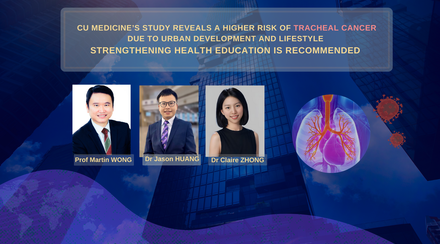 CU Medicine’s study reveals a higher risk of tracheal cancer due to urban development and lifestyle   Strengthening health education is recommended