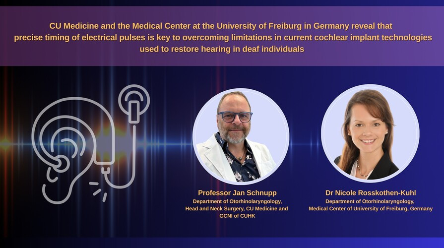 CU Medicine and the Medical Center at the University of Freiburg in Germany reveal that  precise timing of electrical pulses is key to overcoming limitations in current cochlear implant technologies used to restore hearing in deaf individuals